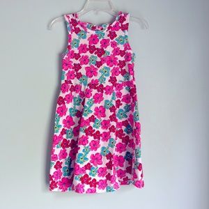 Epic Threads Hibiscus Skater Dress Size 4T Hot Pink, Turquoise, Red